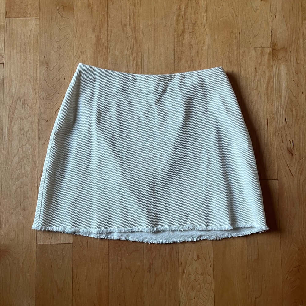 Urban outfitters white denim skirt